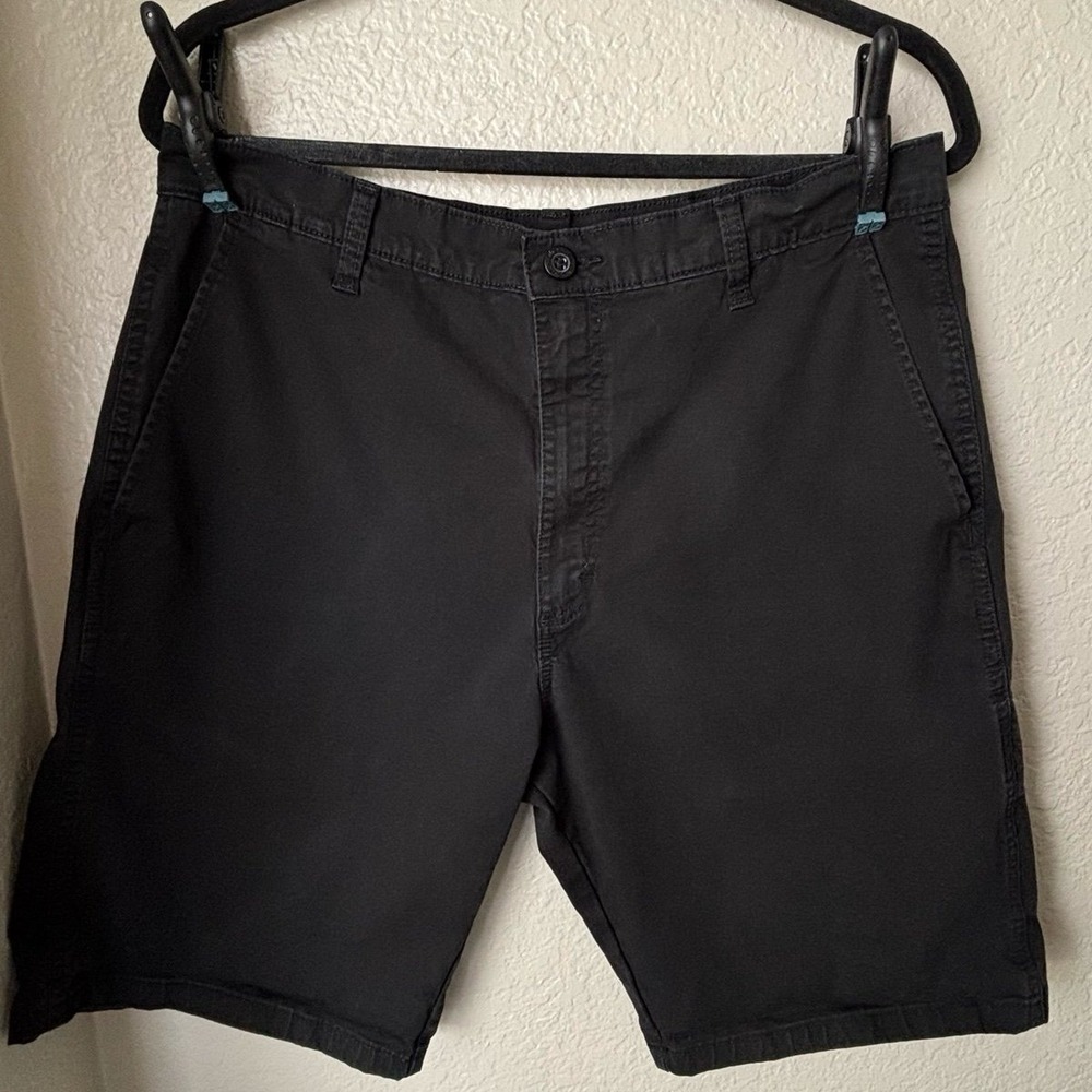Wrangler Cargo Shorts Mens 32 Black Cotton Utility Casual